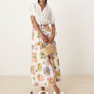 Nobody's Child Chai Tiered Midi Skirt